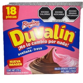 Ricolino Duvalin HV 18 ct Box 052 oz Hazelnut  Vanilla Flavored Spread