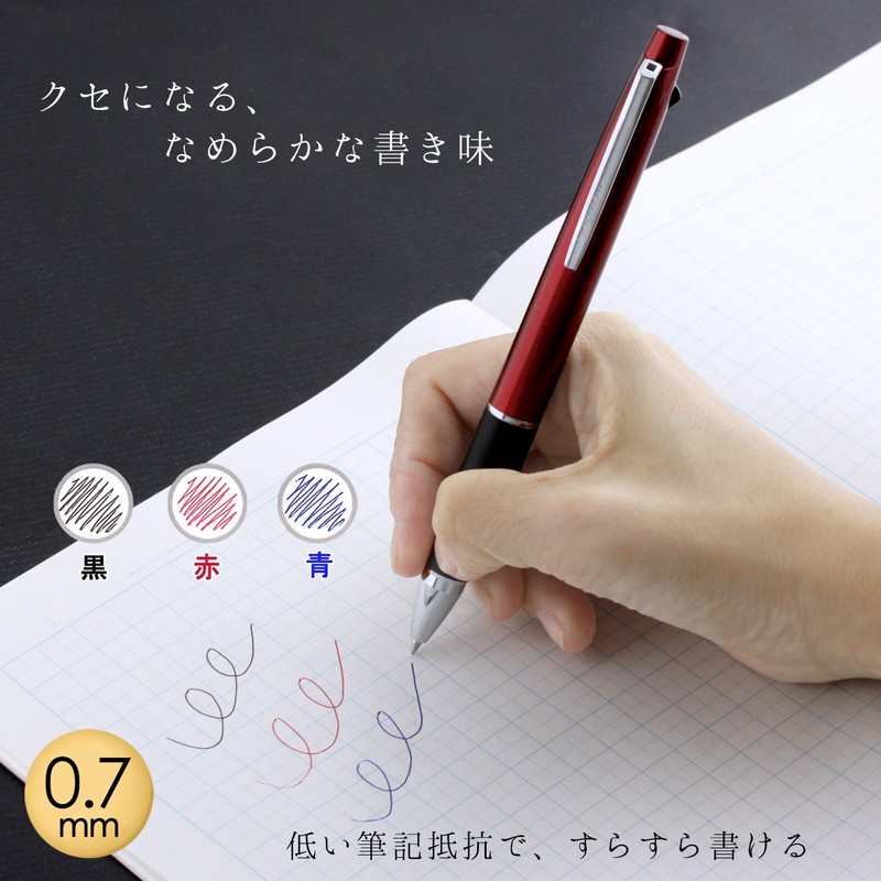 Mitsubishi Pencil Jet Stream 0.7 Bordeaux Easy Writing SXE380007.65 3