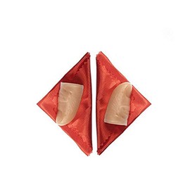 Zittop 2 Pack Disappearing Silk Fake Thumb Tip Magic Trick Gimmick (2 Thumb Tips, 2 Handkerchiefs, Red, Small 2" or 50mm)
