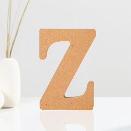 AOCEAN 4 Inch Designable Wood Letters Unfinished Wood Letters for Wall Decor Decorative Standing Letters Slices Sign Board Decoration for Craft Home Party Projects (Z)