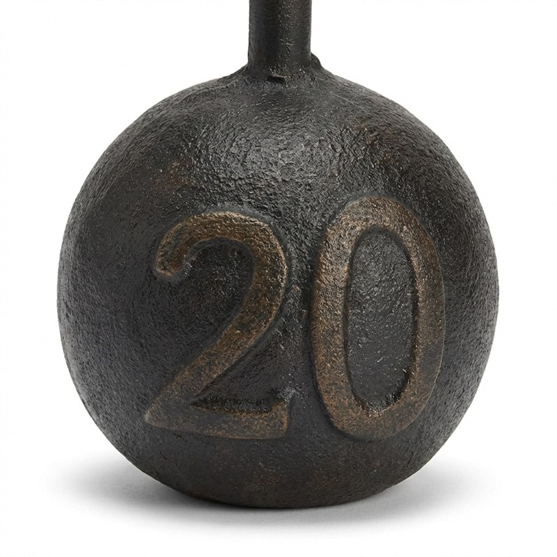 Lulu Decor, Cast Iron #20 Doorstop, Doorstop with Handle (8.6