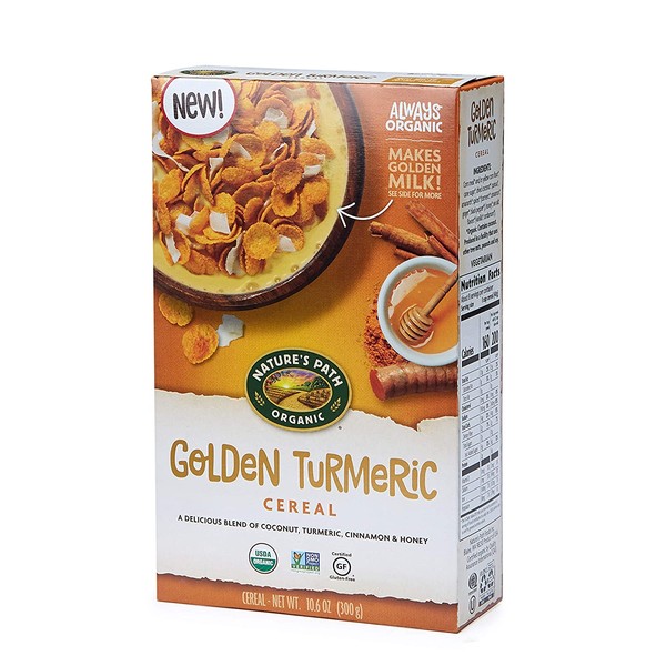 Nature’s Path Golden Turmeric Cereal, Healthy, Organic, Gluten-Free, 10.6 Ounce Box (Pack of 6)