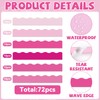 Qyeahkj 85 Feet Pink Bulletin Board Border Classroom Scalloped Pink