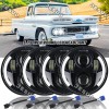 JESUO Fit For Chevy 3100 Truck 1958-1959 4pcs 5.75" Round