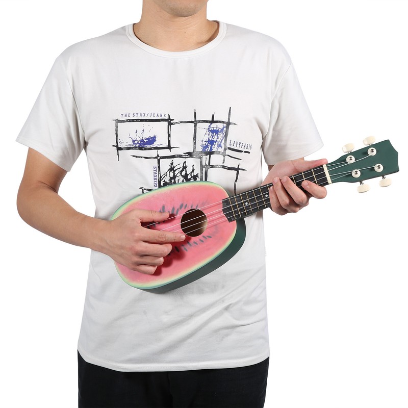 21in Ukulele with Carry Bag Tropical Fruit Pattern for Beginners
