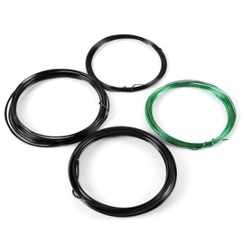 ZELARMAN Wire Bonsai Tree， 4 Rolls 64Ft Aluminum Bonsai Training Wire Set for Indoor 1.0MM,1.5MM,2.0MM