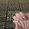 30 Sheets Silver Nail Stickers Aurora Nail Art Stickers 3D