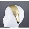 Gold faux leather fabric headband super extra wide hair band