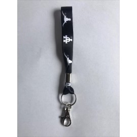 Fanatics University Of Texas UT Longhorns 8" Black White Wristlet Lanyard Keychain