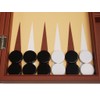 16-inch Premium Backgammon Set - Desert Brown Board - White
