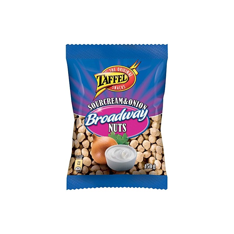 Taffel Broadway Nuts - Sourcream & Onion Coated Peanuts -