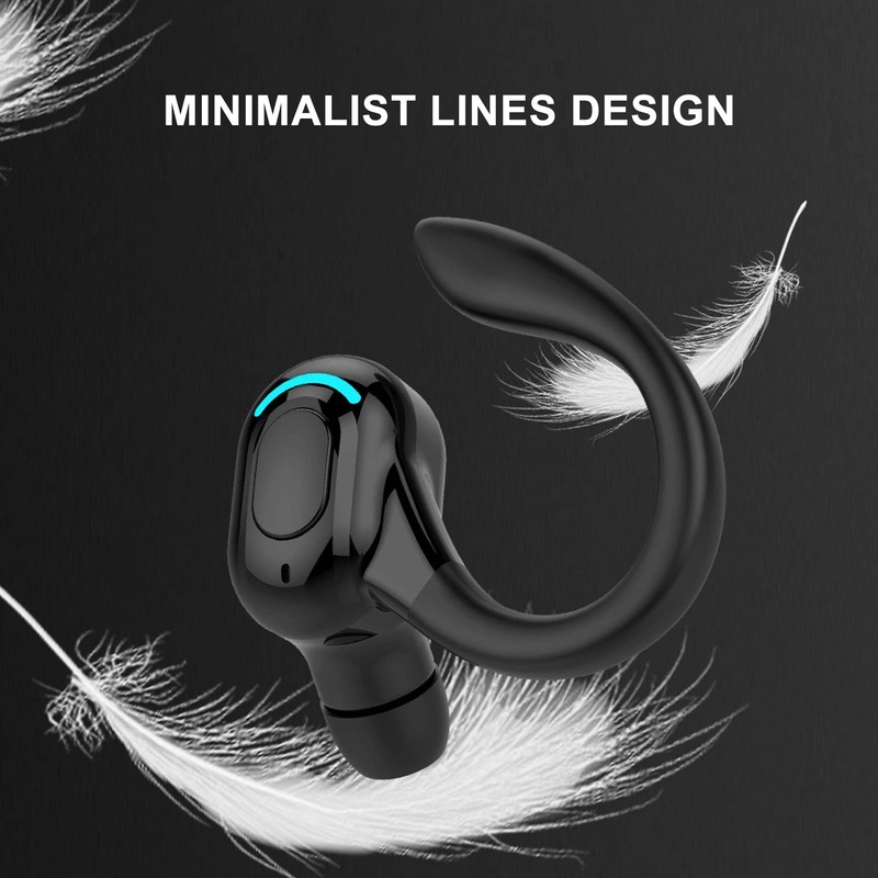 Single-Ear Bluetooth Headset, Wireless Waterproof IPX4 Earbuds, Support Calls, Wake-up