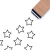 Star Hollow Rubber Stamp, 3/5 Inch Small Mini Stamp for