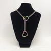 Slip Chain with Heart O-Ring, Punk Style Necklace, Adjustable Chain