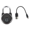 Smart Fingerprint Padlock Compact USB Charging Keyless Padlock for Home