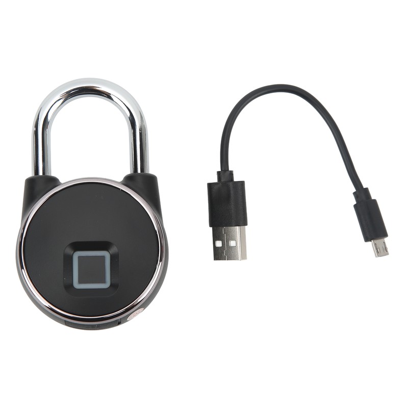 Smart Fingerprint Padlock Compact USB Charging Keyless Padlock for Home