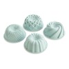 Nordicware 69800 Juego Molde Mini Bundt, Plástico, Menta, 2 Piezas