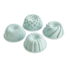 Nordicware 69800 Juego Molde Mini Bundt, Plástico, Menta, 2 Piezas
