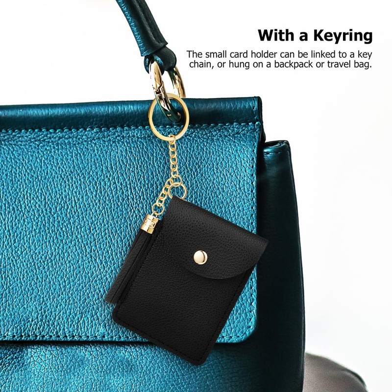 Yardenfun Cute Card Holder Keyring Pu Leather Credit Card Pouch