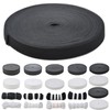Roban Fashion 25 metres, white, black rubber band, width 5,