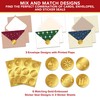Decorably 18 Pack Gold Foiled Embossed Religious Christmas Cards with