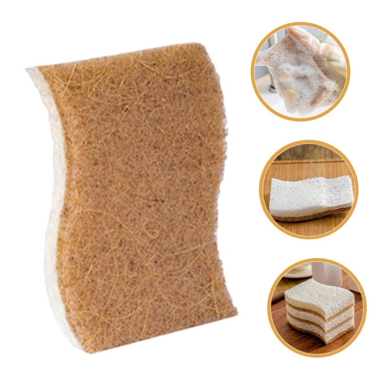 FOMIYES Wood Pulp Cotton Rag Sponges 8 Pack Kitchen Dish