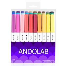 ANDOLAB Marker Pens for Cricut Maker 3/Maker/Explore 3/Air 2/Air, 1.0 Tip Premium Marker Pen Set of 30 Pack Supplies Tools Accessories Writing Drawing Pen Compatible with Cricut Machine