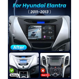 5G WiFi 4Core 64G Car Radio Stereo for Hyundai Elantra 2011 2012 2013: 9 Inch 1280 * 800 HD Touch Screen Head Unit Replacement with Backup Camera - Upgrade Wireless Carplay Bluetooth GPS FM SWC HiFi