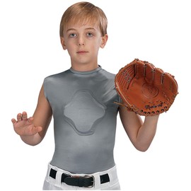 Markwort Youth Heart-Gard Protective Body Shirt, Grey, Youth Small