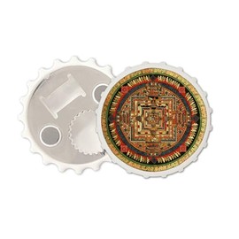 Mandala Magnetic Bottle Cap Opener Fridge Magnet Tibet Tibetan Symbol Buddhist