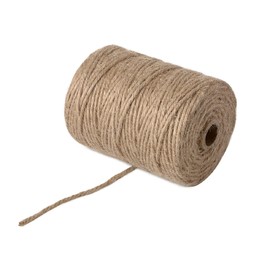 4mm 100 Feet Natural Jute Twine, for Crafts Gift, Craft Projects, Wrapping, Bundling, Packing, Holiday Packaging Twine, Gardening and More, Jute Rope to Use Around The House and Garden