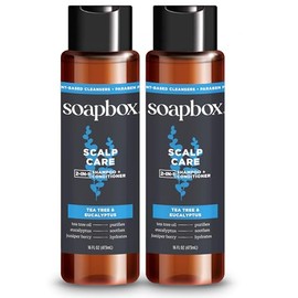 Champú y acondicionador 2 en 1 para el cuidado del cuero cabelludo de Soapbox para hombres, champú y acondicionador natural para hombres, árbol del té