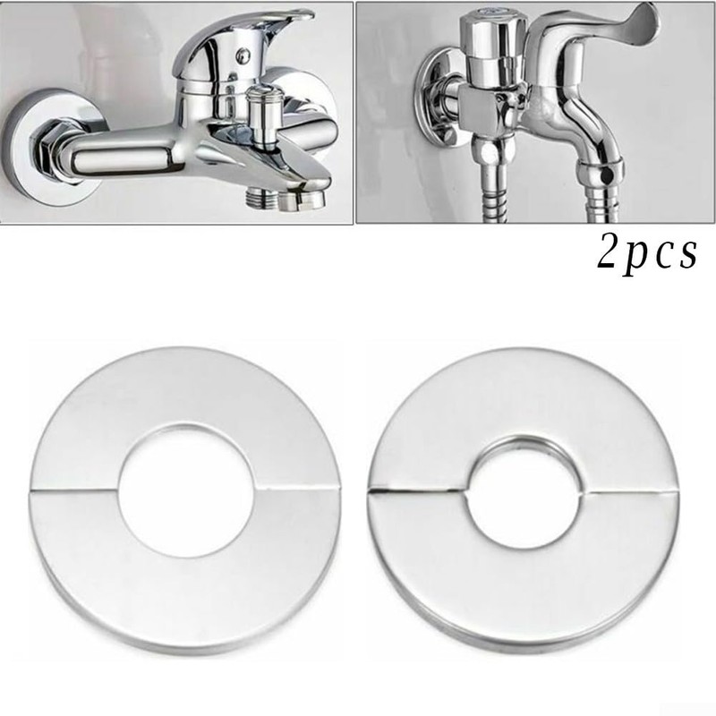 Stainless Steel Water Pipe Wall Covers Bathroom Shower Faucet Decorative