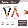 4 Pcs 100A Jump Lead Clamps, Heavy Duty Pure Copper