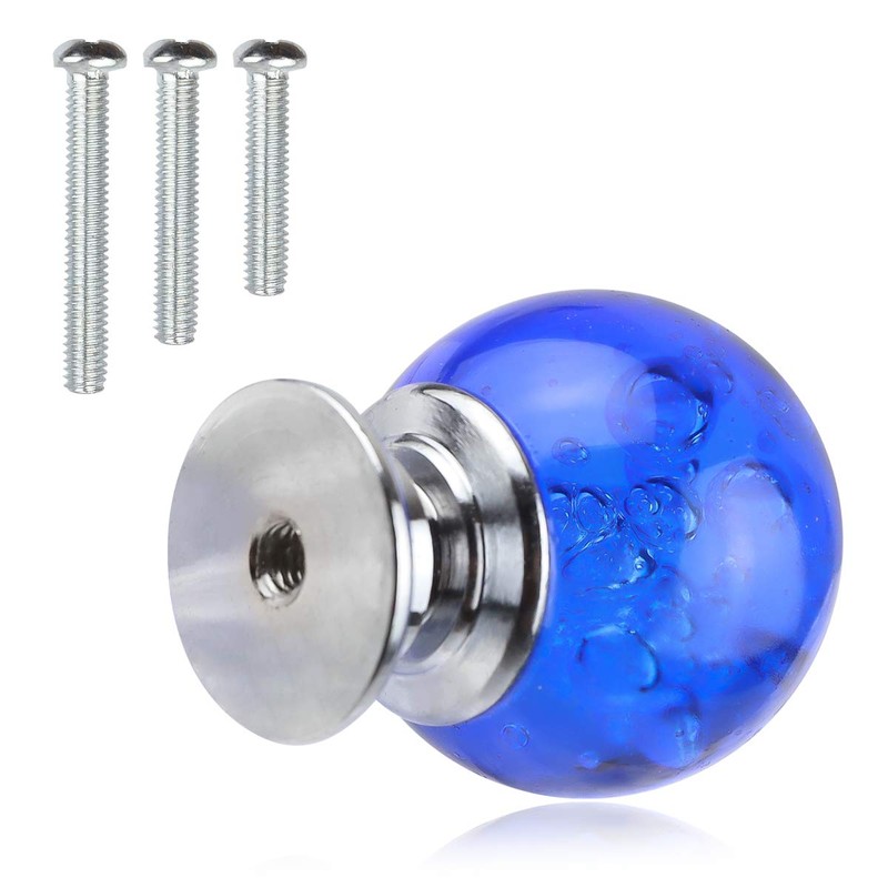 BNYZWOT 12 PCS Crystal Cabinet Knobs Round Glass Bubbles Knobs