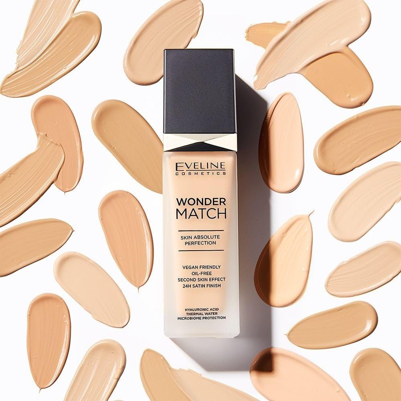 Eveline Cosmetics Wonder Match Foundation - Perfect Coverage & Nourishing,