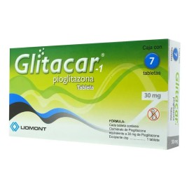 Glitacar-1 Tabletas 30 Mg, 7 Tabletas