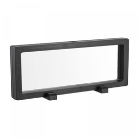 sourcing map Floating Thin Film Display Box, ABS Frame Case with Base 30cm x 9cm x 2cm Black Pack of 1