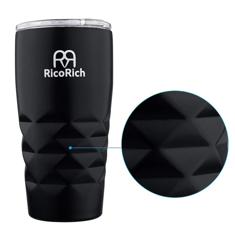 RicoRich Stainless Steel Tumbler with Lid Vacuum Insulated Double Layer