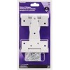 Hardware Essentials 853378 Heavy Duty T-Hinges - White 6" 2-Pack