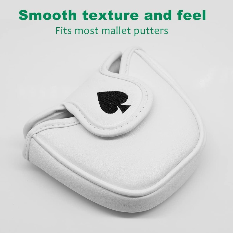 Clickinline Golf Mallet Putter Cover Headcover Magnetic Club Protector Fits