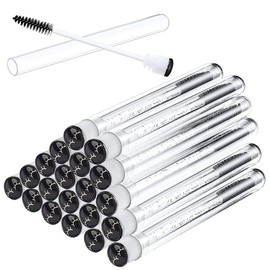 Disposable Mascara Brushes Tubes Set 20 Pieces Empty Tubes with 20 Pieces Eyelash Brushes for Eyelash Extension Lash Mascara Wand