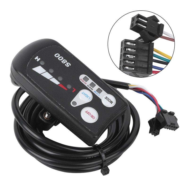 EBicycle Lithium Battery LED Meter S800 Display Horizontal Black &amp;