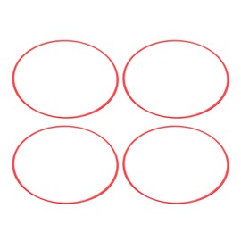 KIMISS 4PCS Wheel Rim Protectors for Cars, 20 Inch Self-Adhesive ABS Edge Guard, Scratch Proof Red Trim Ring, Tire Decorative Protection