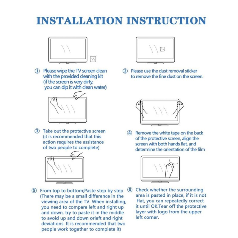 JHZDX Anti Blue Light Screen Protector for 32-37 Inches TV