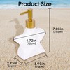 BUNCHBRAVO Starfish Soap Dispenser, 11oz Ceramic Lotion Pump Bottle, Nautical
