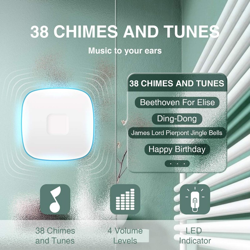 BO YING Wireless Doorbell, Bo Ying Waterproof Door Bell with
