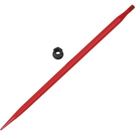 Red Coated Bale Forks, 49" Bale Spear 3000 lbs Capacity Hay Spear,Hay Handing Equipment Fit for Bobcat Tractors