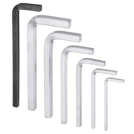 sourcing map 7pcs L-Shaped Square Head Wrench 3/4/5/6/7/8/9.5mm Carbon Steel L-Key 4 Points Metric Bolt Wrenches Repairing Tool for Basic Home Repair DIY Project and General Applications