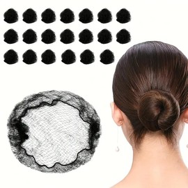 100Pcs Black Hair Net 24" Invisible Hair Nets for Women and Men - Perfect for Hair Bun, Sleeping, Making Ballet Dancer & Kitchen Food Service